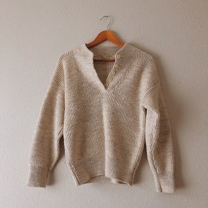 Vintage L. L. Bean Chunky Knit Wool Sweater